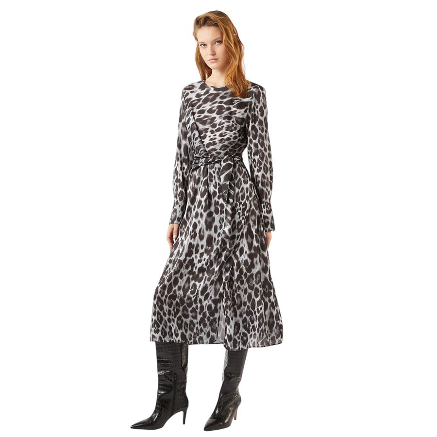 Abito midi in raso a fantasia Penny Black | 2421226063200001